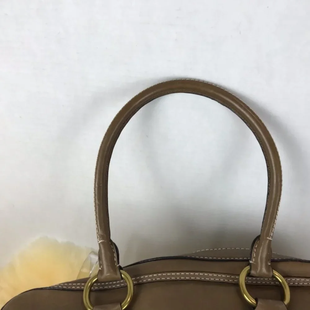 Antonio Milani tan leather Satchel bag